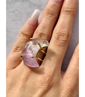 Anillo de Amatista en forma de luna