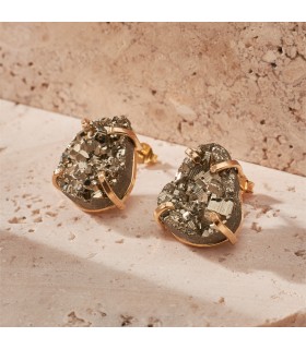 Aretes de Pirita Druzy