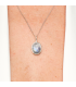 Dije de Piedra Luna Silver