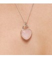 Dije Cuarzo Rosa Locked Heart