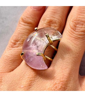 Anillo de Amatista en forma de luna