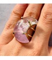 Anillo de Amatista en forma de luna