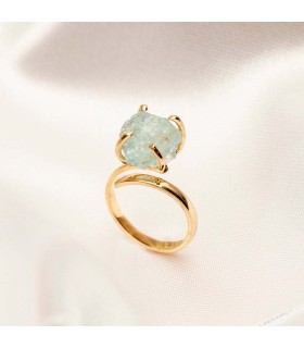Anillo Aguamarina Druzy Single