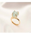 Anillo Aguamarina Druzy Single