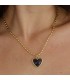 Collar de Amatista con dije en forma de corazón