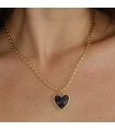 Collar de Amatista con dije en forma de corazón
