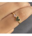 Anillo Topacio Rosa Corazón Mini