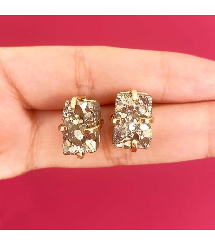 Aretes de Pirita Druzy