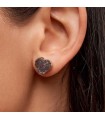 Aretes de Amatista en forma de corazón