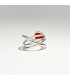Anillo Cornalina Infinity style luxe Plata