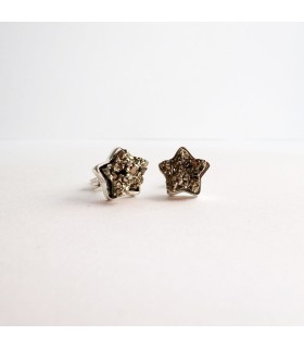Aretes Petite de Pirita Plata
