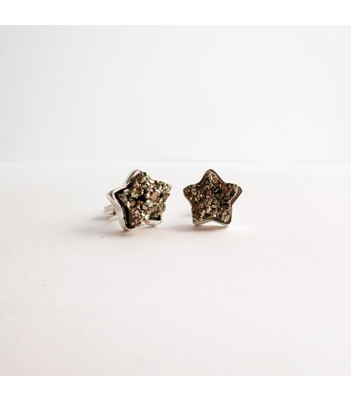 Aretes Petite de Pirita Plata