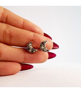 Aretes Petite de Pirita Plata