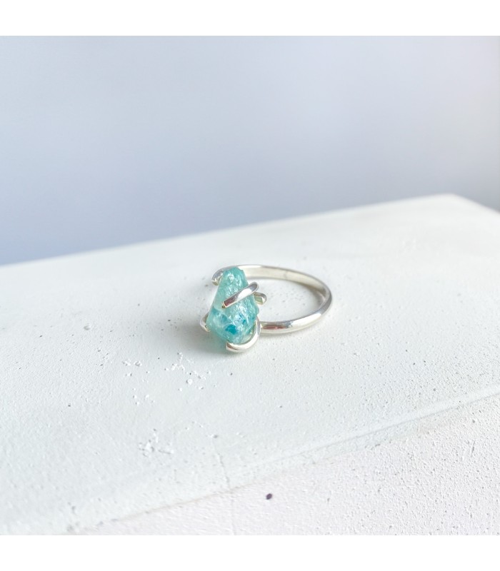 Anillo Aguamarina Druzy Single