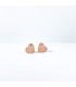 Aretes Cuarzo Rosa En forma de Corazón