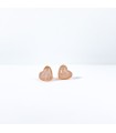Aretes Cuarzo Rosa En forma de Corazón