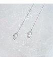 Aretes colgantes white topaz