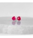 Arete de Agata Rosa forma gota
