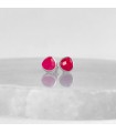 Arete de Agata Rosa forma gota
