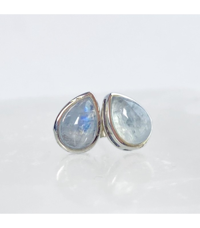 Aretes piedra luna gota