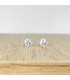 Arete corazón pulido White Topaz