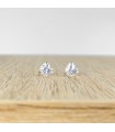 Arete corazón pulido White Topaz